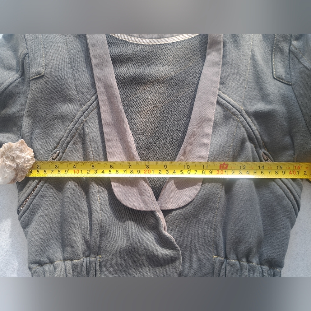 Free People Army Green Structured Blazer Jacket - Picture 8 of 11